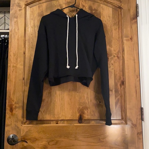 Cropped hoodie.